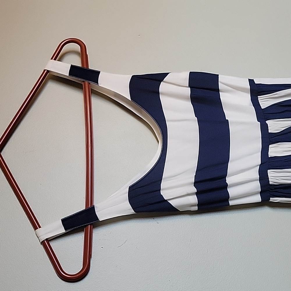 NWOT Abercrombie & Fitch Navy Blue and White Striped Dress Size XS - Picture 2 of 6